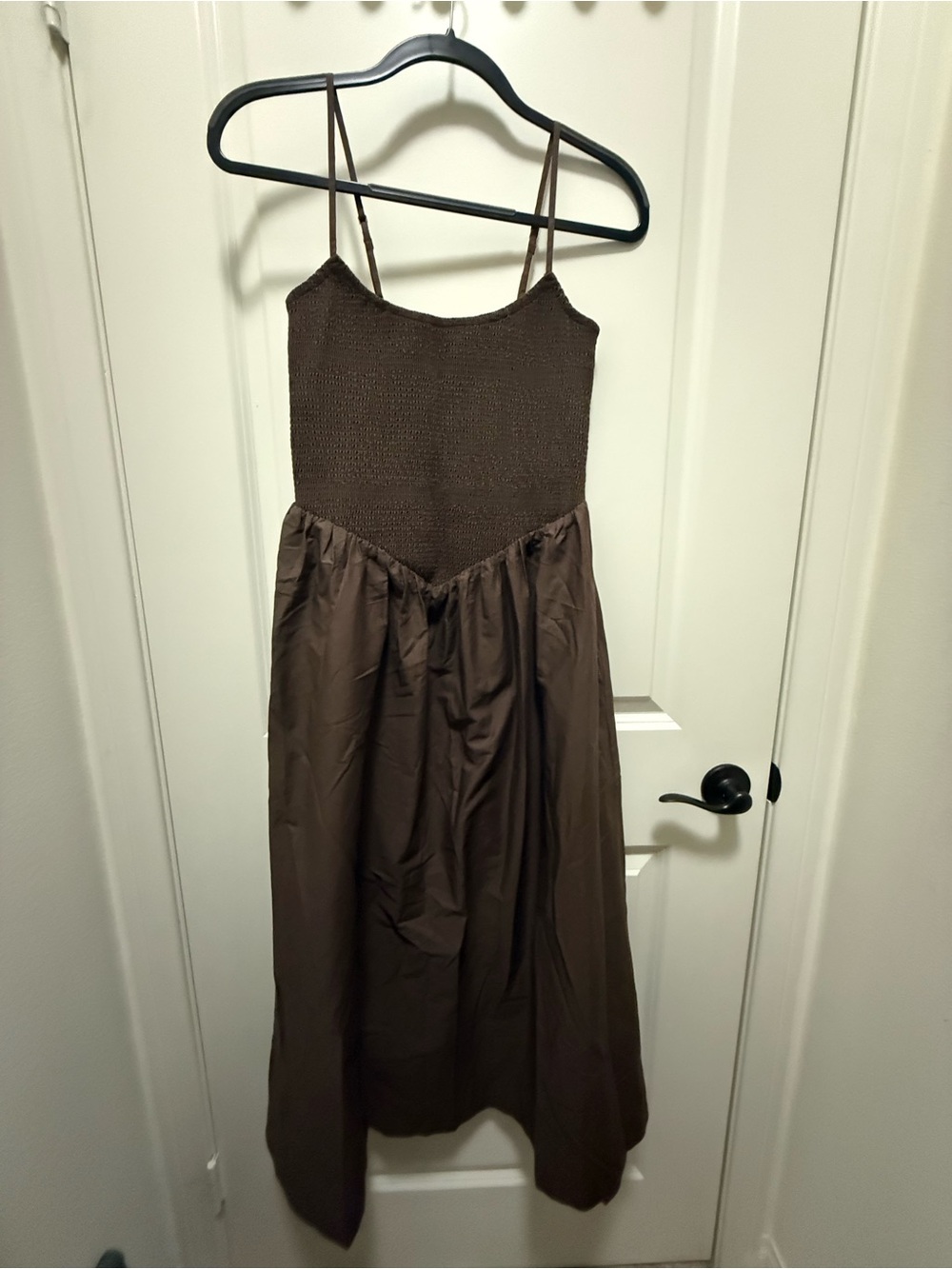 Abercrombie & Fitch Brown Spaghetti Strap Midi Dress